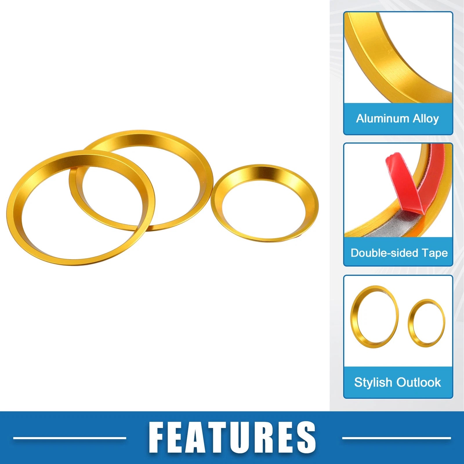 Set of 3 AC Knob Background Covers for Subaru Forester Impreza 
