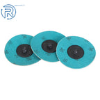 25 Pack 3" 36 Grit Aluminum Oxide Roll Lock Discs for Die Grinder