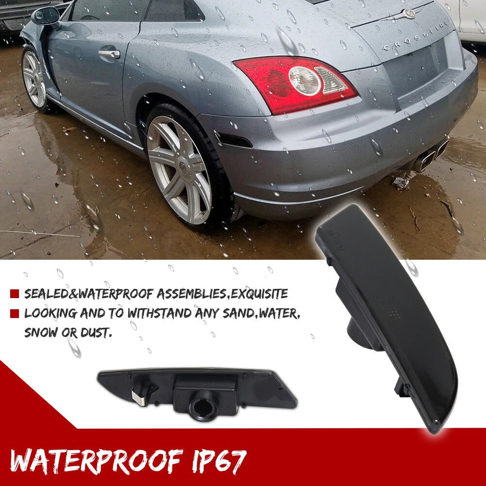 Smoked Rear Bumper Side Marker Reflectors for Chrysler Crossfire (2004–2008)