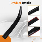4PC Window Rain Guards for Toyota Highlander (2014–2019) Outside Mount Black