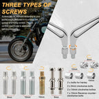 Chrome Rectangle Rearview Mirrors for Harley Cruiser Chopper Bobber