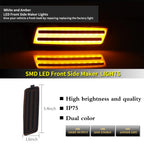LED Front Side Marker Light Smoke Lens for VW MK5 Golf GTI R32 Jetta (2006–2009)
