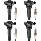 4x Ignition Coils and Spark Plugs for Kia Rondo Hyundai Sonata 2.4L (2006–2011)
