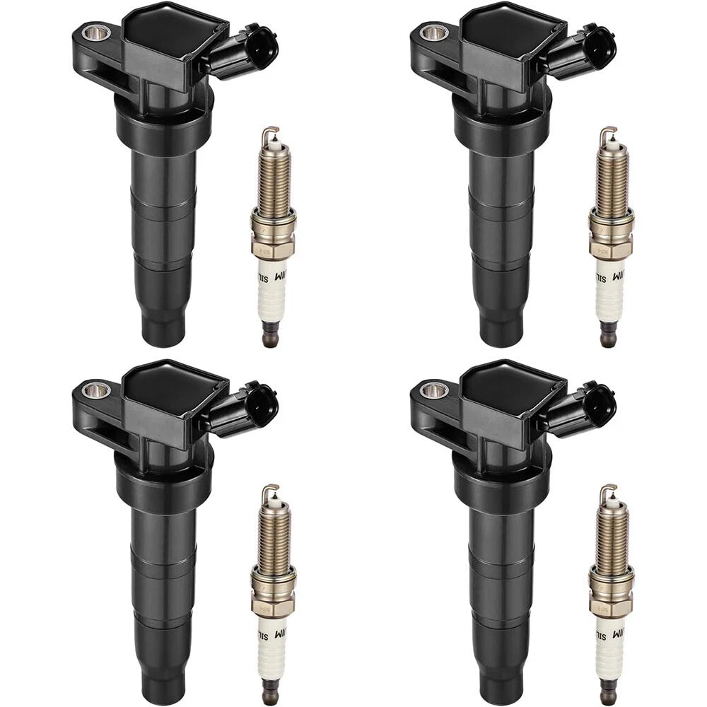 4x Ignition Coils and Spark Plugs for Kia Rondo Hyundai Sonata 2.4L (2006–2011)