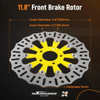 2x Front Brake Rotor Disc 11.8" for Harley Touring Electra Glide (2008-2019)