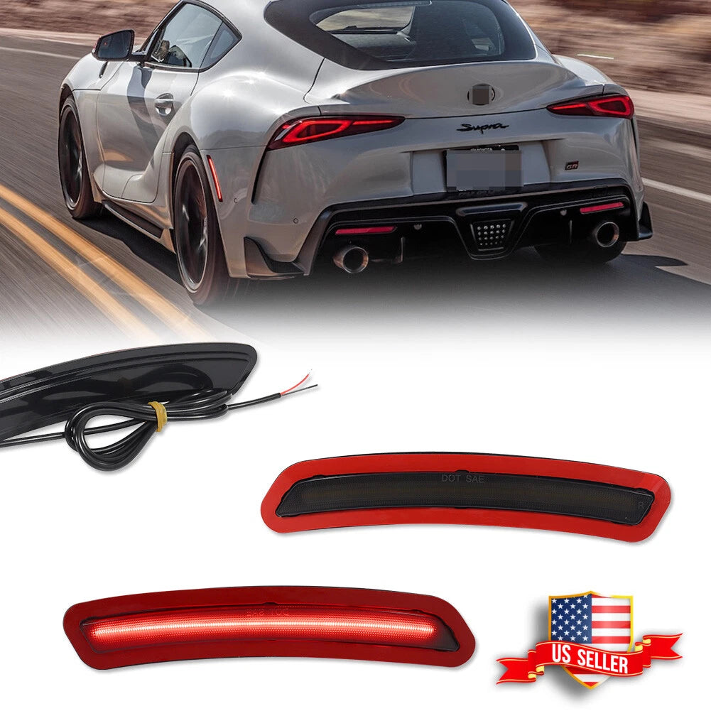 2X Smoked Red LED Side Marker Lights for Toyota GR Supra (2020–2024)