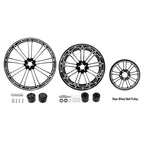30" Front 18" Rear Wheel Rim Hub Belt Pulley for Harley Street Glide (1997–2008)