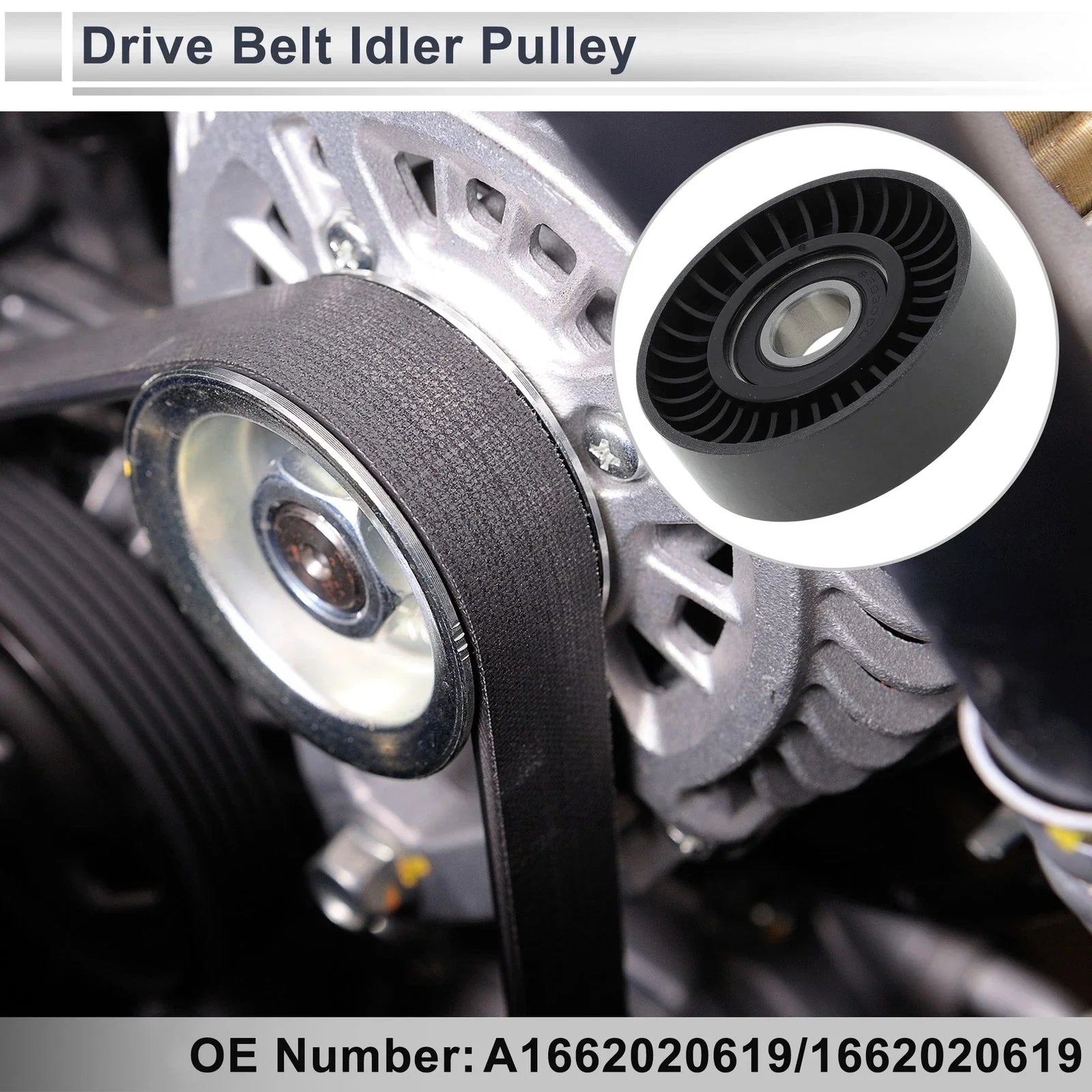 Drive Belt Idler Pulley for Mercedes-Benz A-Class (1997-2014) Black