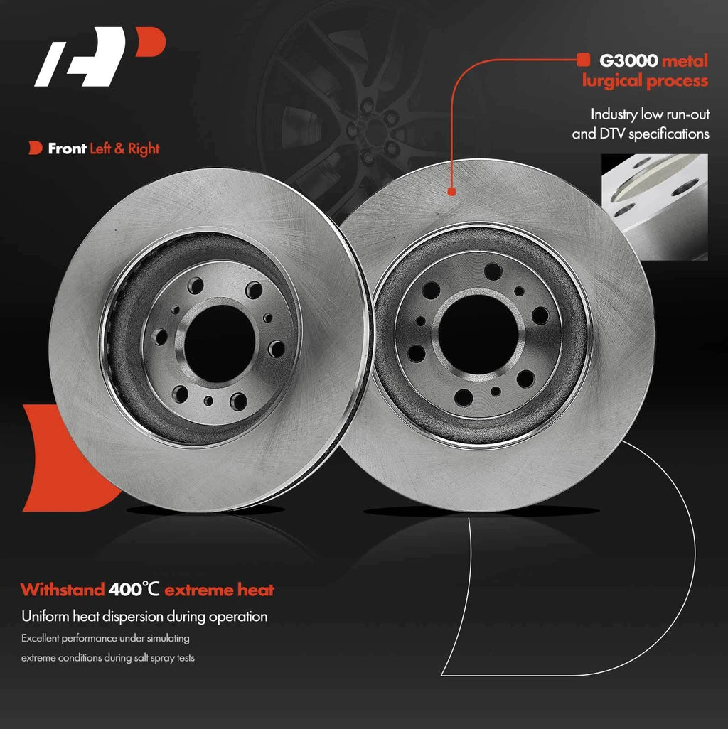 Front Disc Brake Rotors & Ceramic Pads for Chevrolet Uplander (2005-2008)