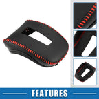 Gear Shifting Knob Cover Trim for Mitsubishi Outlander (2014–2023) Faux Leather Black Red