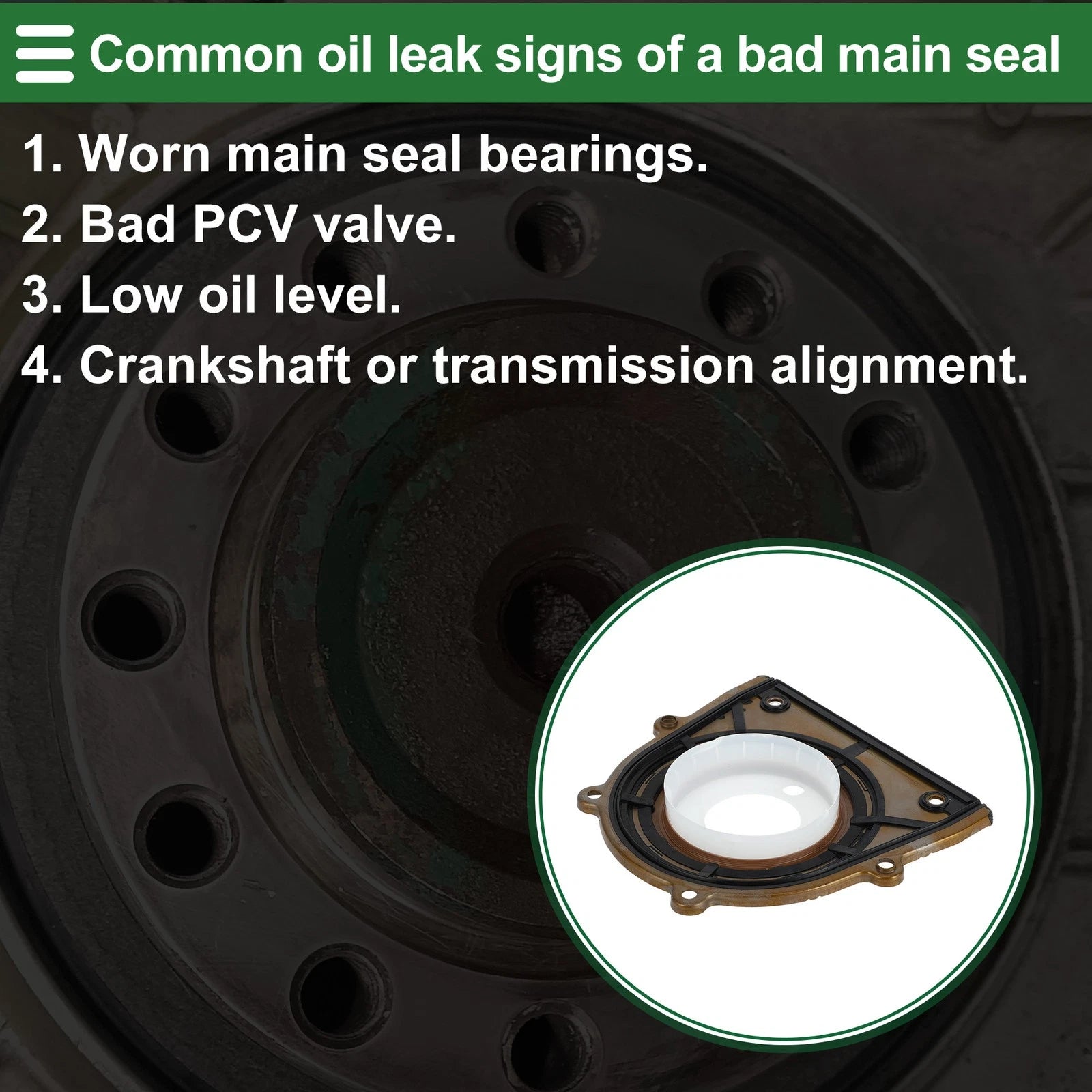 Rear Crankshaft Oil Seal with Flange for Ford Mondeo (2000–2020) No.1211759