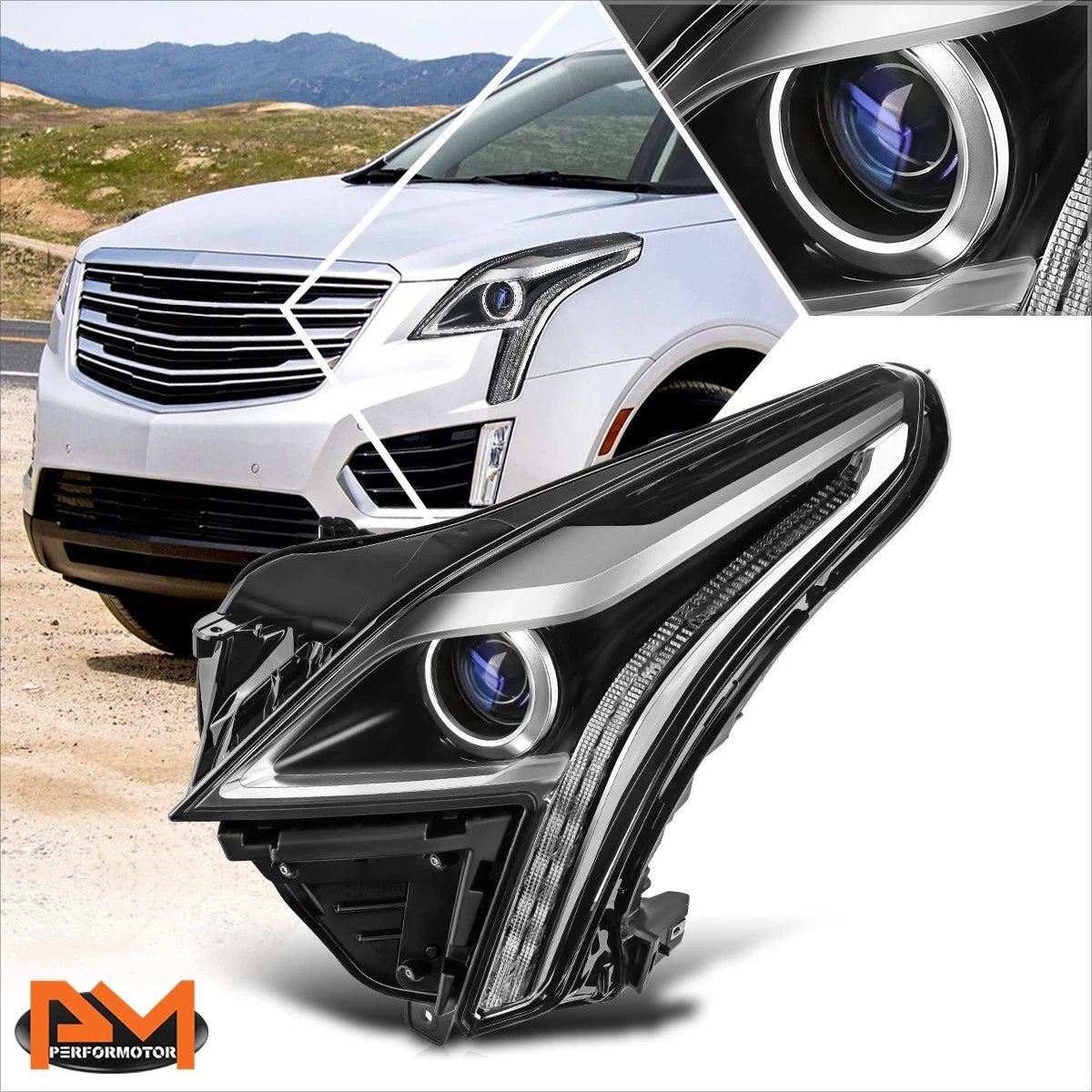 OE Style Left Side LED DRL Projector Headlight Lamp for Cadillac XT5 (2017–2019)