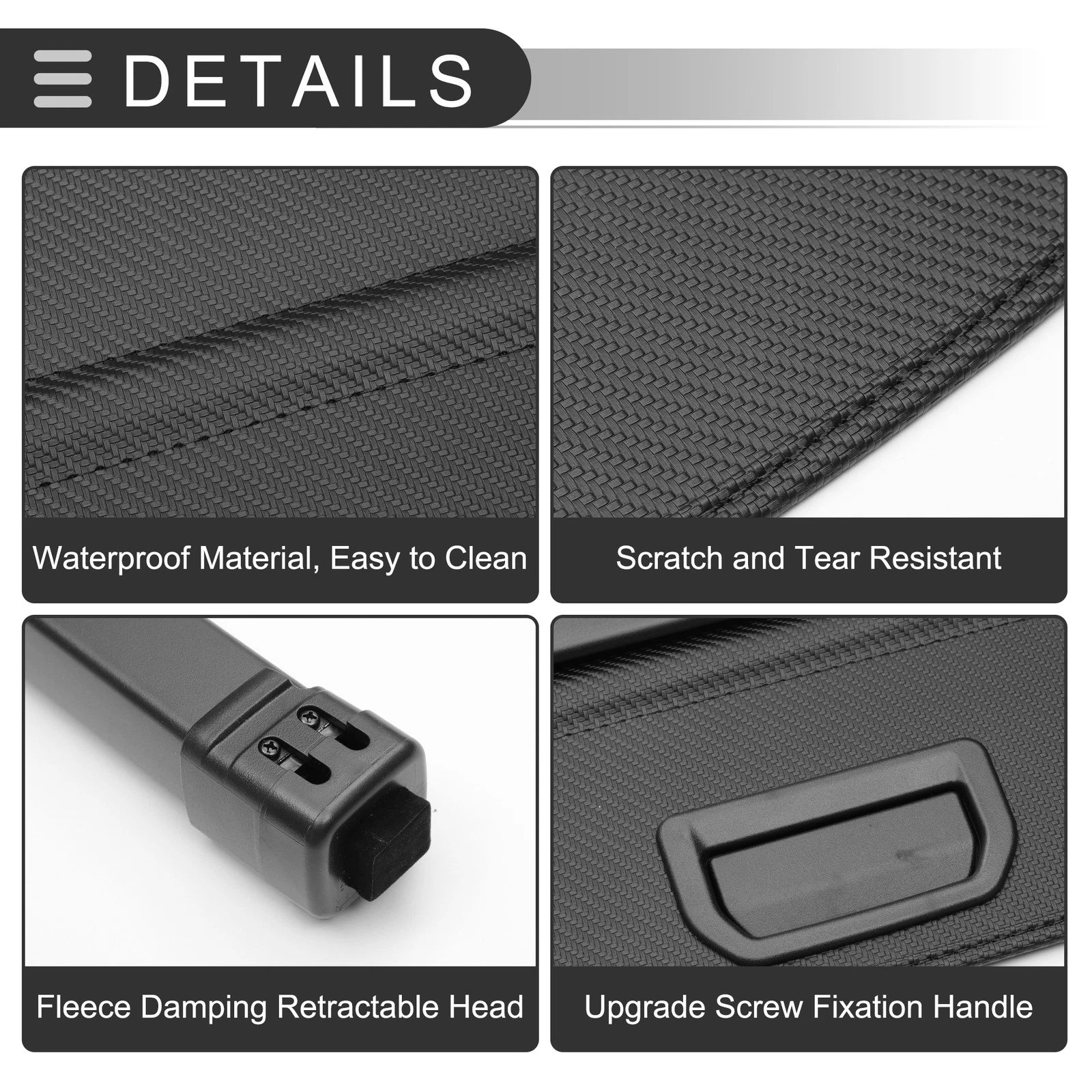 Retractable Cargo Cover for Mitsubishi Eclipse Cross (2018–2024) Black Carbon Fiber