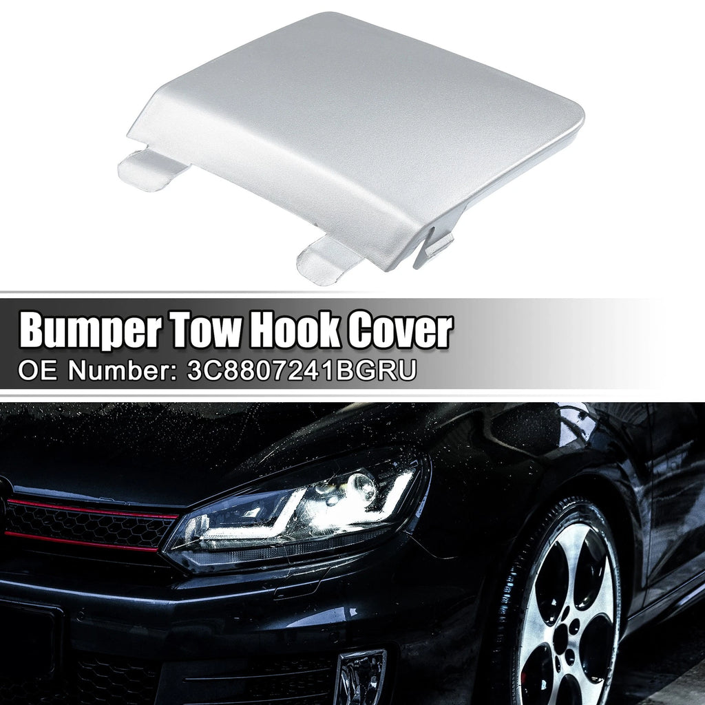 Bumper Tow Hook Cover for Volkswagen (Silver Tone)