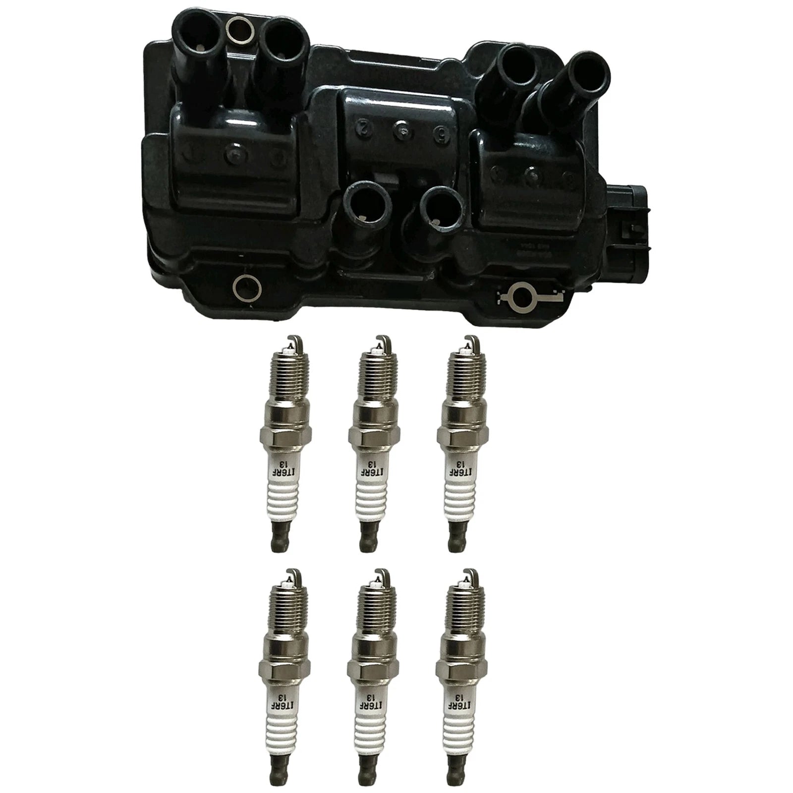 Ignition Coil & 6X Platinum Spark Plug for Chevrolet Silverado 1500 (1999–2023)