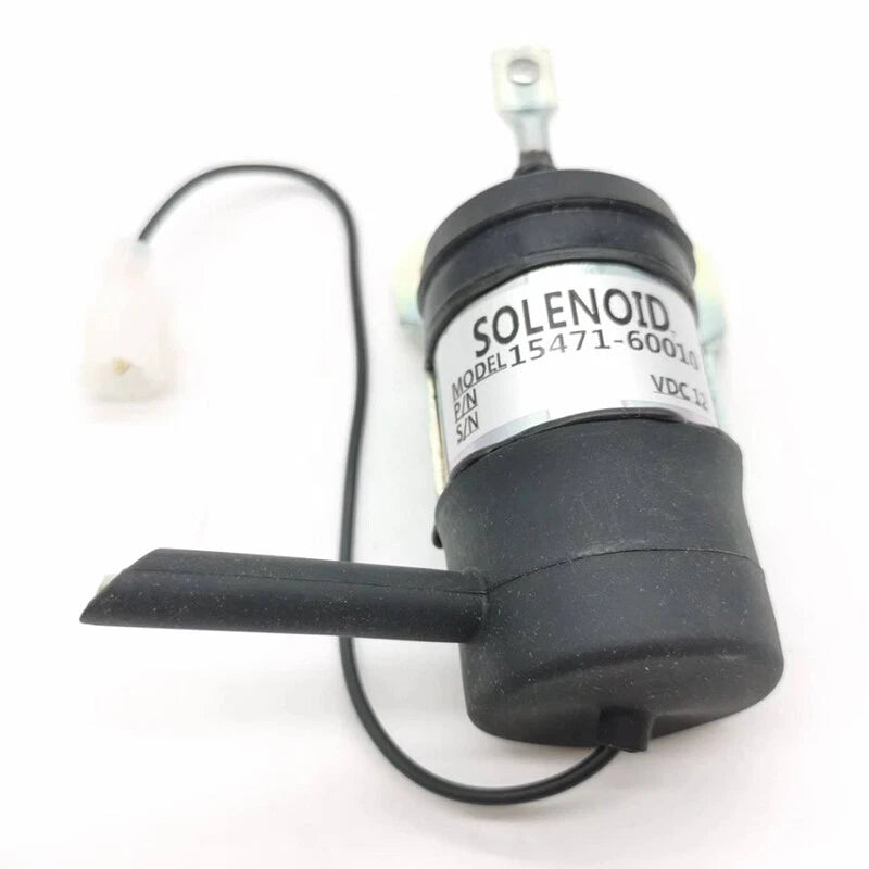 12V Fuel Stop Solenoid 052600-1000 15471-60010 for Kubota KX161-2 (2000–2005)