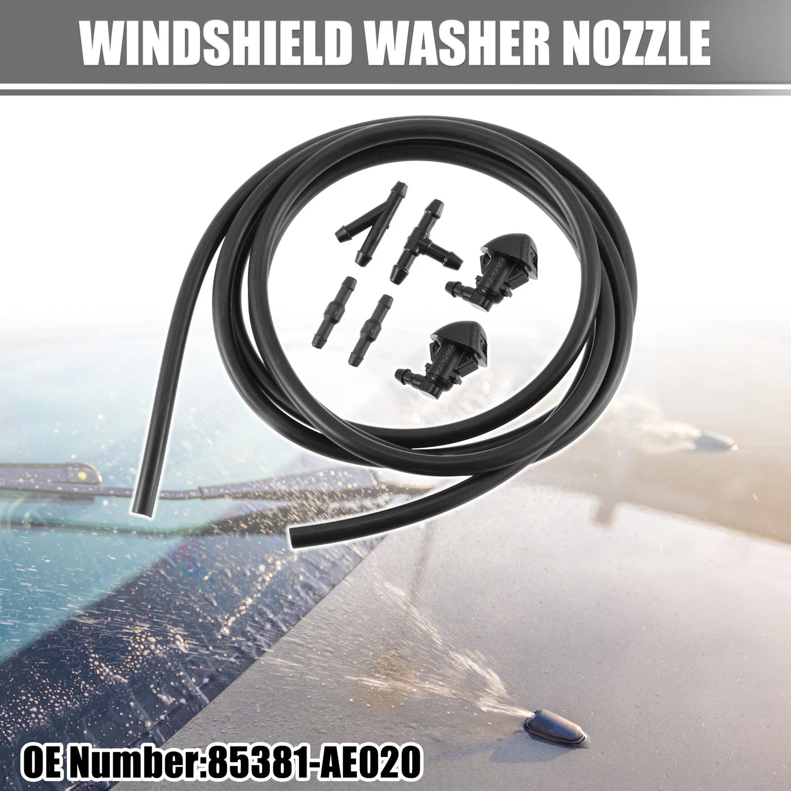 Set of 2 Windshield Washer Nozzles for Toyota Sienna (2004–2010)