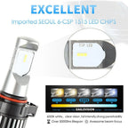 Xenon White 6000K PS24W H16 5202 LED DRL Headlight Bulbs for Car