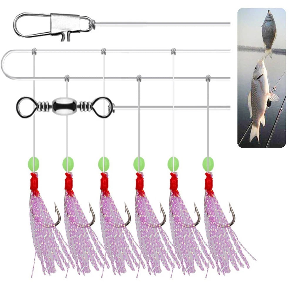 6X Luminous Fishing Hooks for (Fishing Tackle)