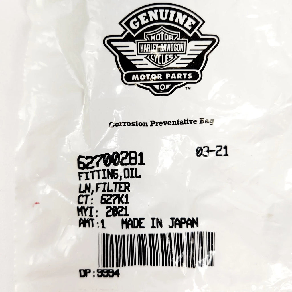 OEM Oil Filter Line Fitting for Harley-Davidson Pan America & Sportster S (2021–2023) 62700281
