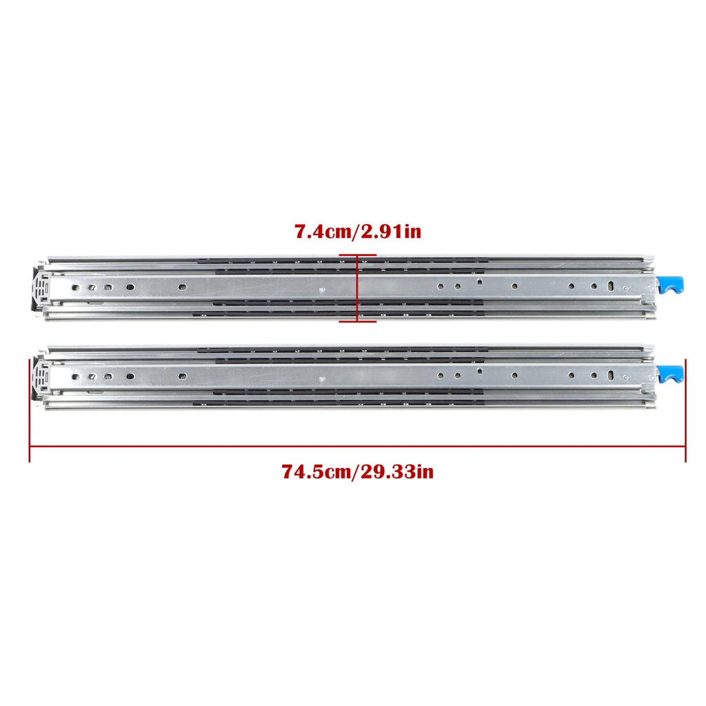 28" Heavy Duty Locking Drawer Slides for Universal Applications