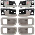 Set of 4 Door Handles & Trims for Toyota Tundra (2000–2006) Gray