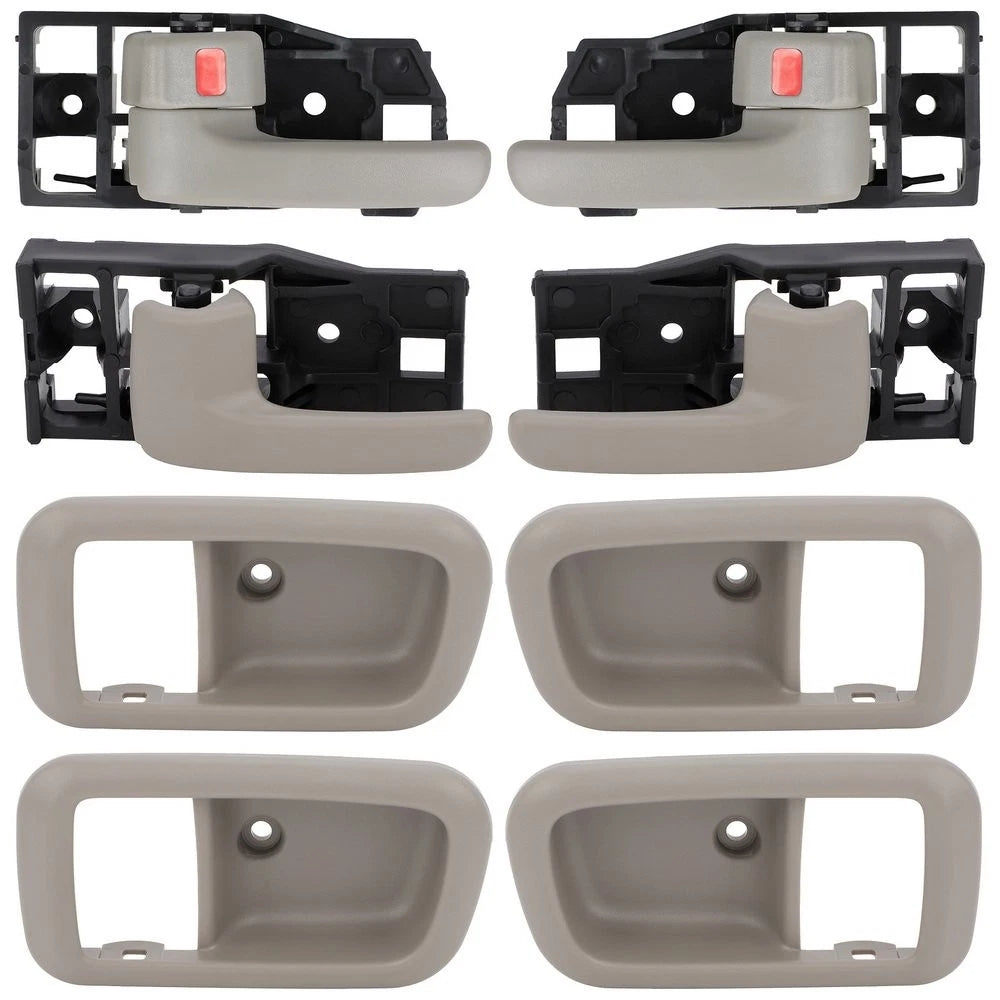 Set of 4 Door Handles & Trims for Toyota Tundra (2000–2006) Gray