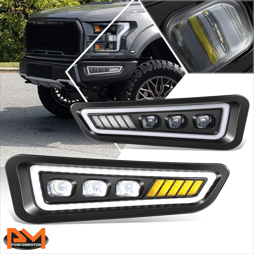 Sequential LED Signal Tri-Projector Fog Lights for Ford F-150 Raptor (2017–2020)