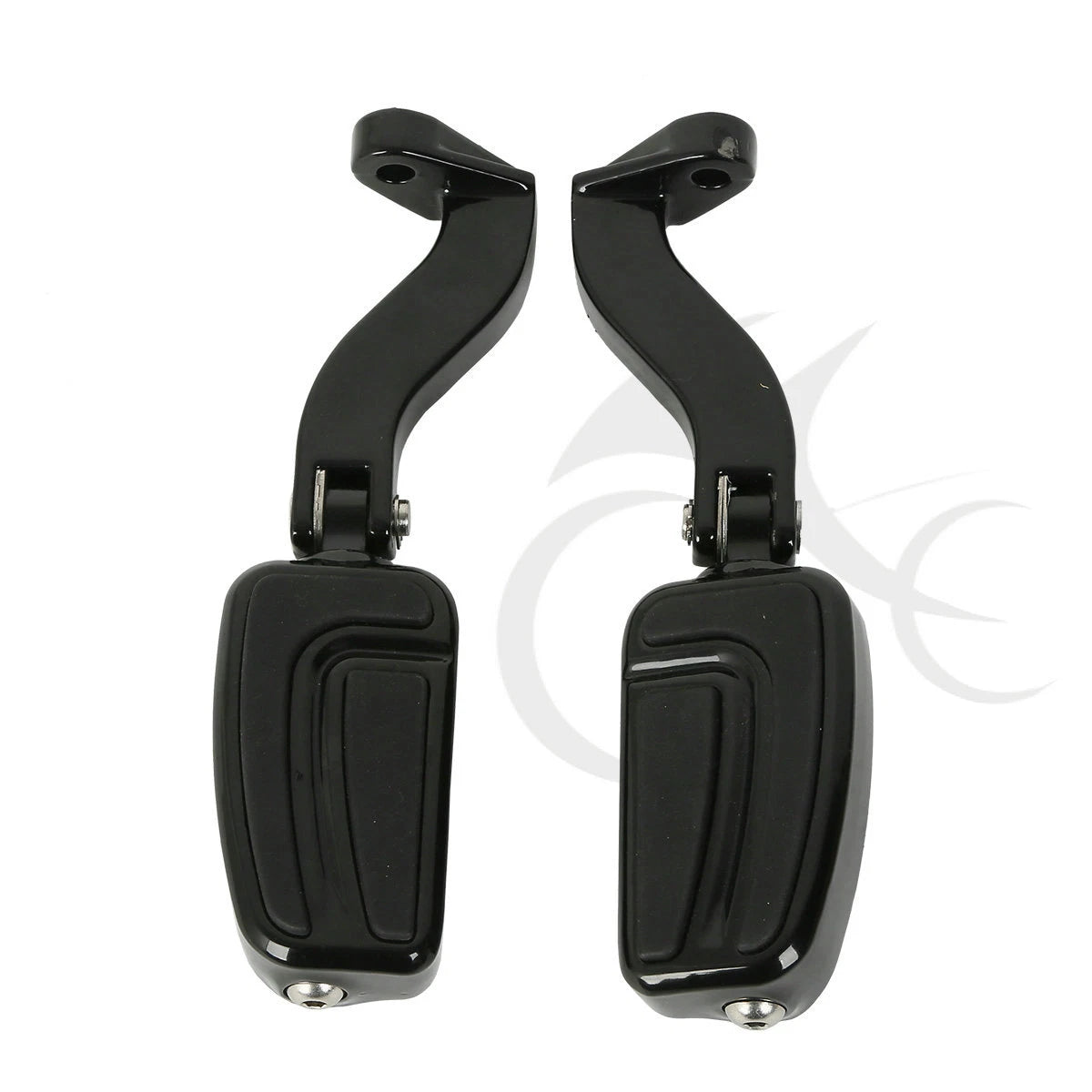 Black Rear Passenger Foot Pegs for Harley Road Street Glide (1993–2022)