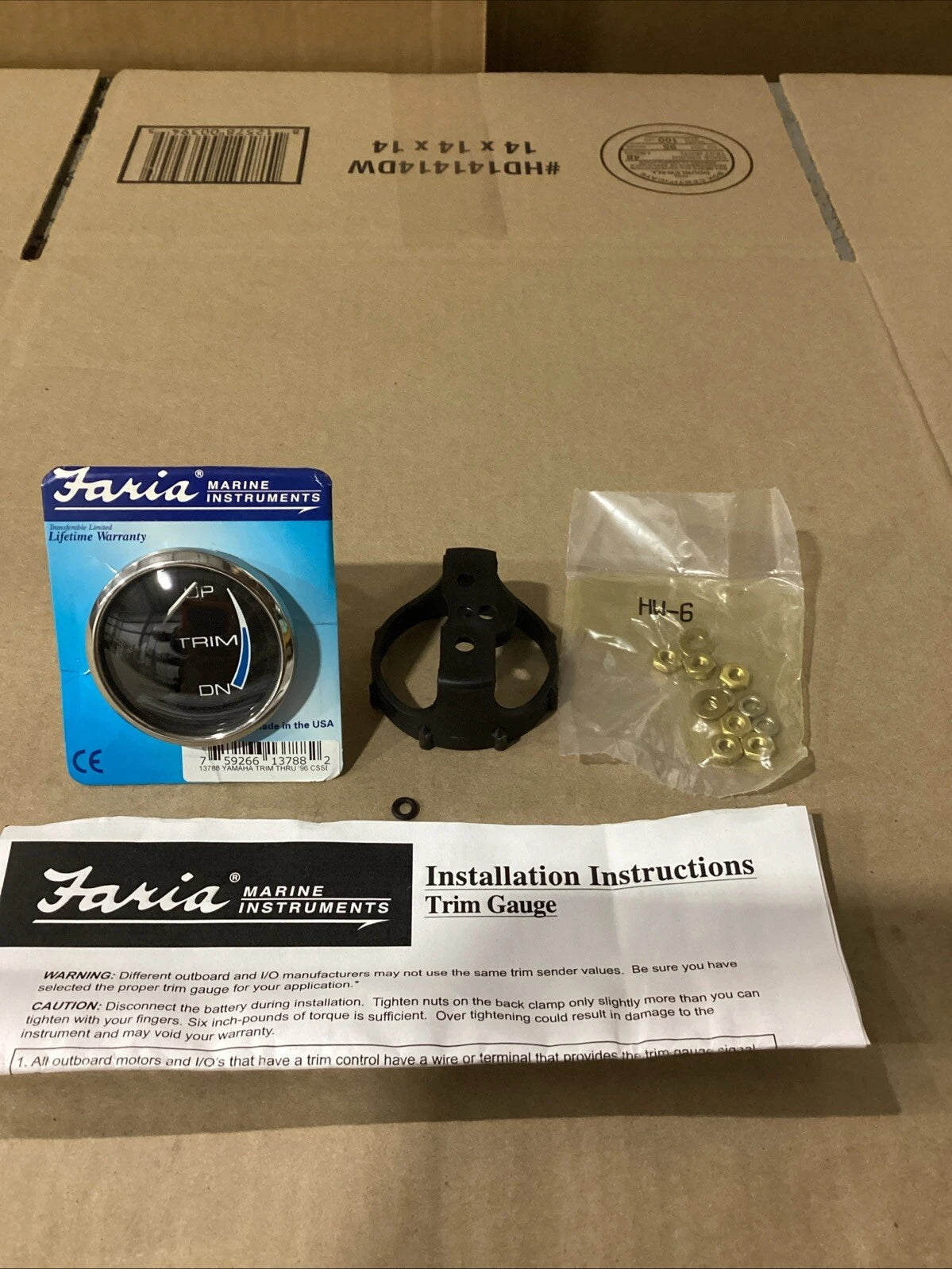 Faria 13788 2" Trim Gauge for Yamaha (1996) White SS Bezel