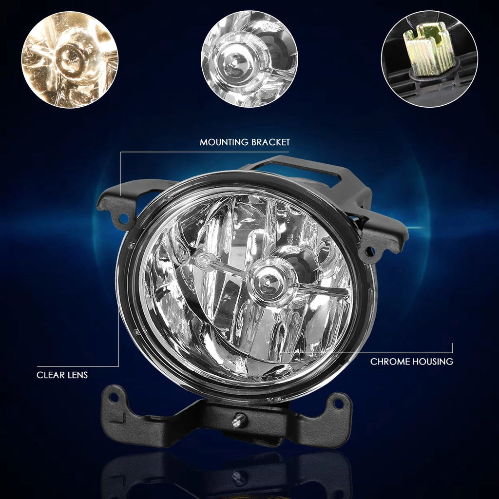 Clear Lens Fog Lights with Switch for Hyundai Accent (2003–2006)