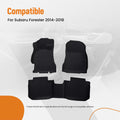 Black Waterproof Floor Mats Liner for Subaru Forester (2014–2018) TPE Anti-Slip