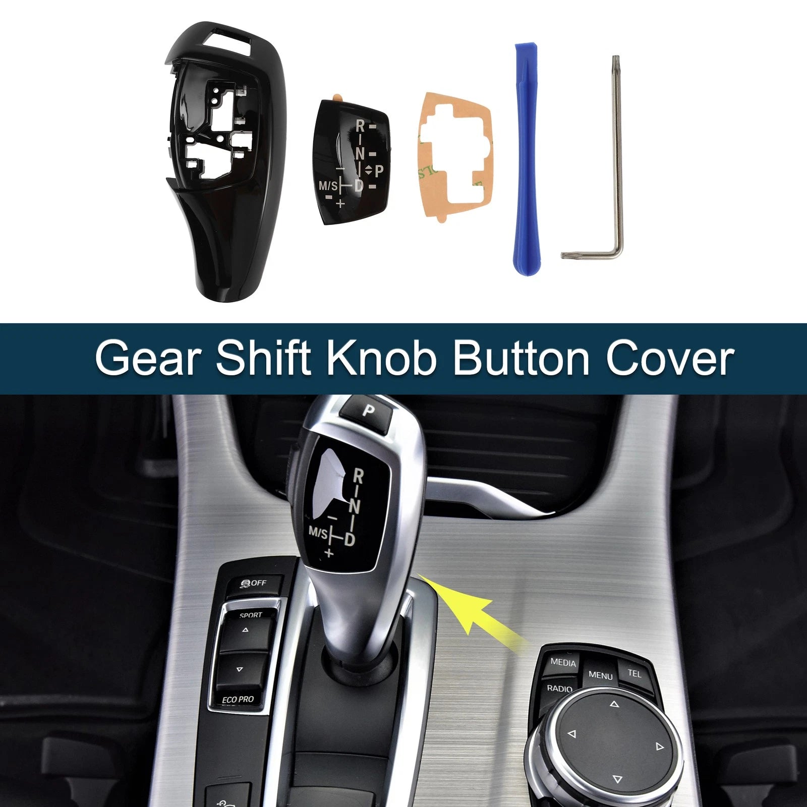 Set of 1 Gear Shift Knob Button Cover for BMW 1 Series F20 F21 (2012–2019)