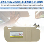 Left Side Sun Visor for Toyota Corolla (2007–2013) No. 74320-02711-E0 Beige