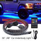 Set of 4 RGB Under Car Strip Lights for Universal Vehicles (LED)