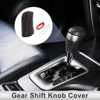 1 Pc Gear Shift Knob Cover for Nissan Tiida (2004–2012) Pebbled Black Red