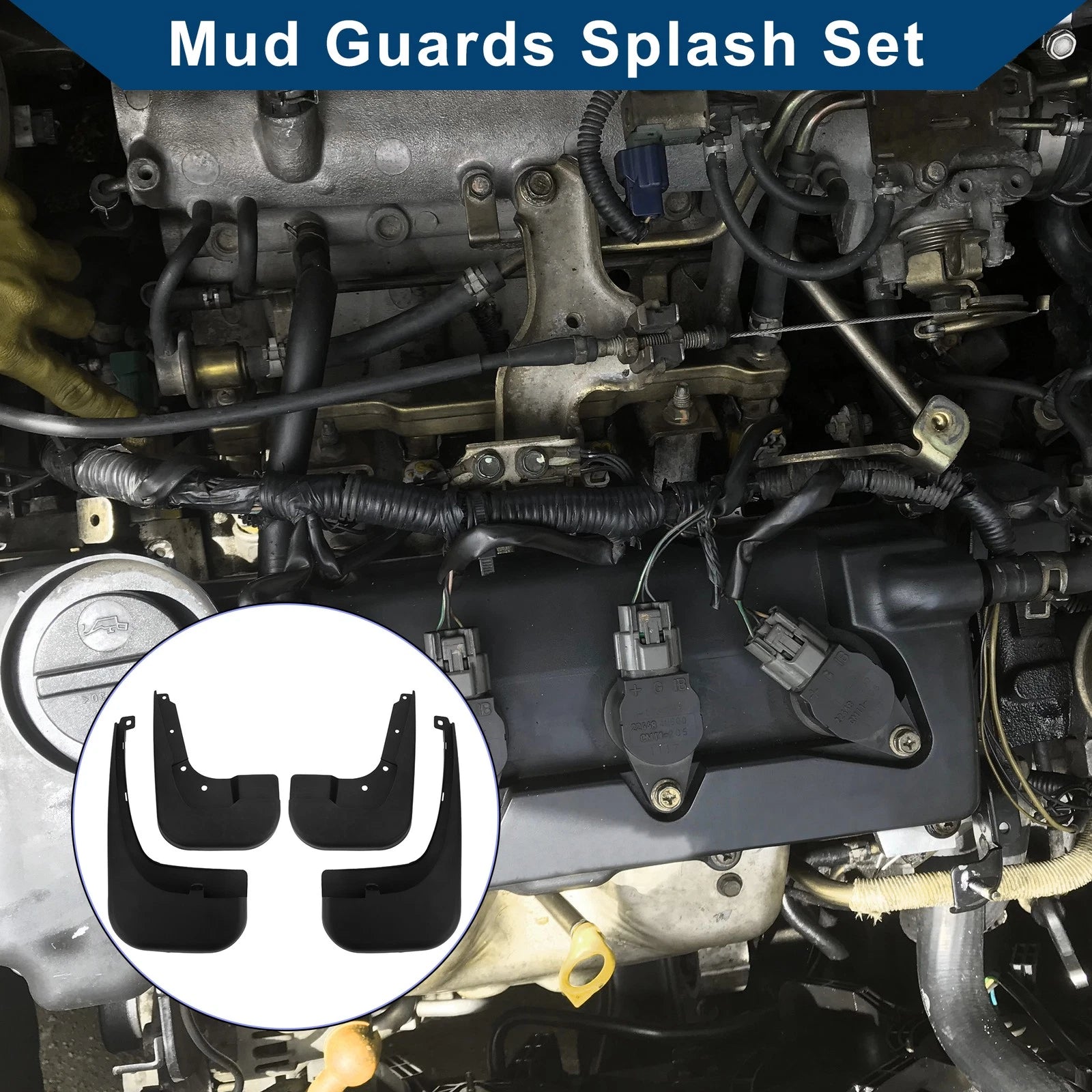 Set of 2 Mud Flaps Splash Guards for Mercedes-Benz Vito V-Class (2016–2023)