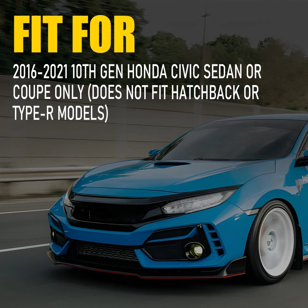 Rear Driver Side Bumper Reflector Bezel Trim for Honda Civic (2016–2021)