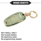 Smart Key Fob Case Cover Kit for Hyundai Santa Fe (2013-2018) - TPU Green