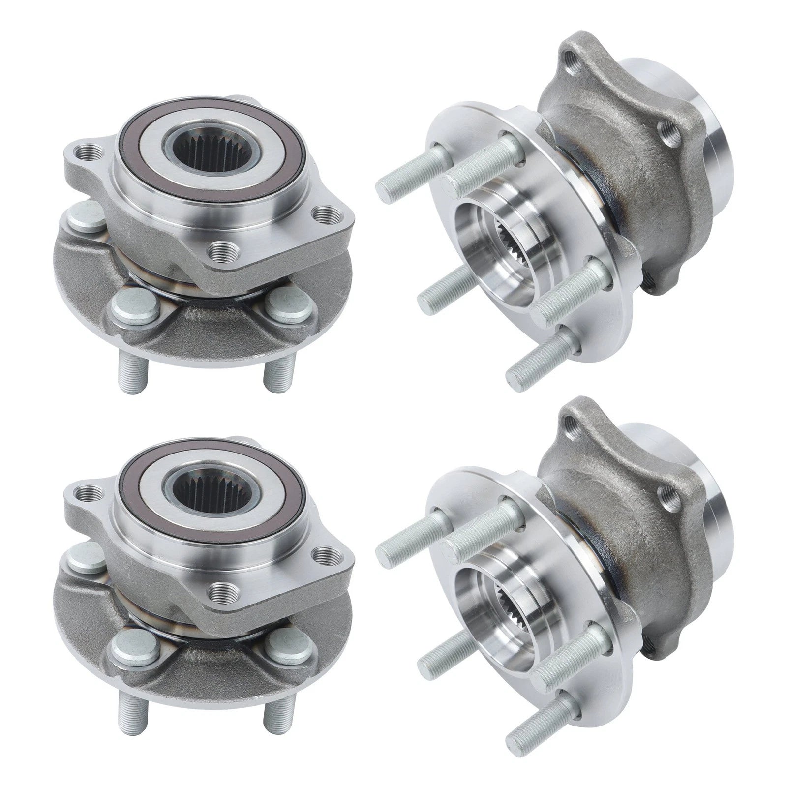 Set of 2 Front Rear Wheel Hub Bearing Assemblies for Subaru Outback (2010â2014)