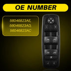 Front Driver Side Window Switch for Ram 1500 2500 (2016–2018), Chrysler 300 (2011–2012)