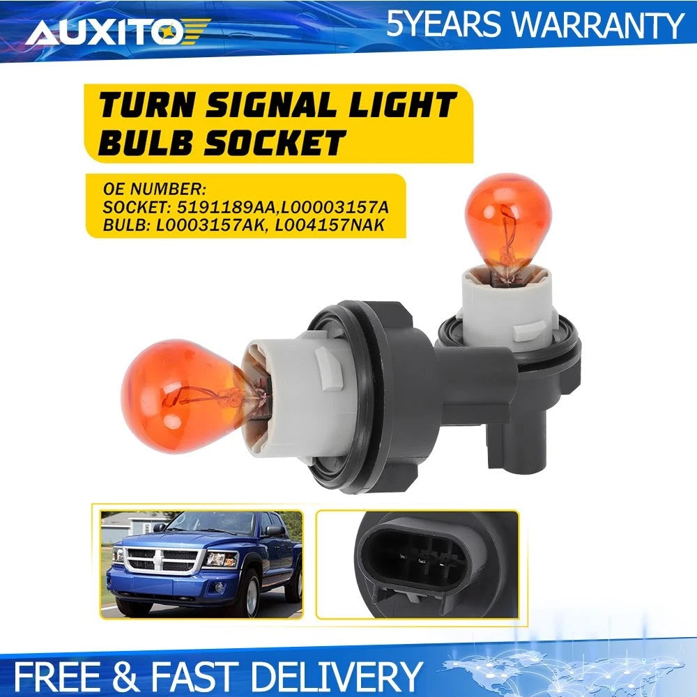2X Turn Signal Light Bulb Socket for Chrysler 300 Challenger (2011–2023) 5191189AA