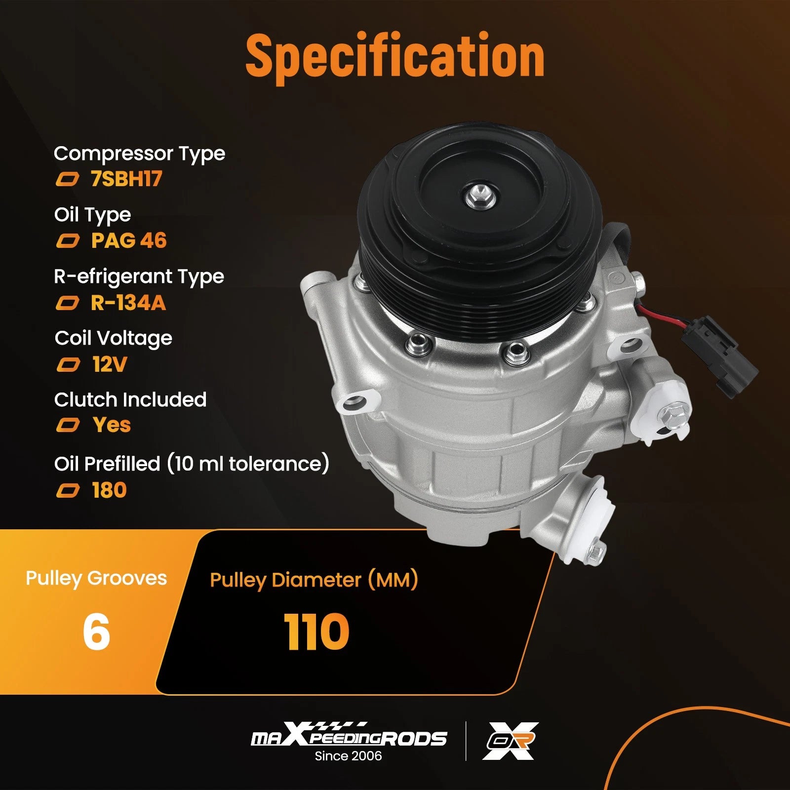 A/C Compressor CO 9777C for Ford Explorer 3.5L (2011–2015) 140879NC
