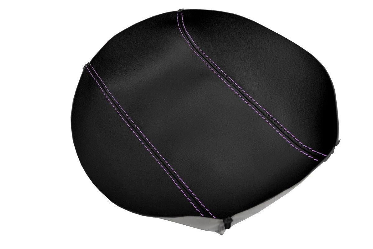 Leather Console Lid Armrest Cover for Honda Element (2007–2011) Purple Stitch
