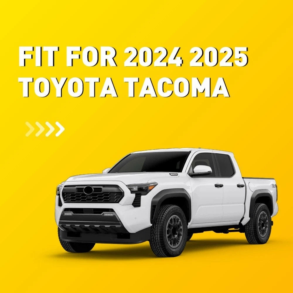 Black Leather Center Console Armrest Cushion Cover for Toyota Tacoma (2024–2025)