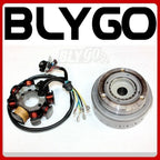 8 Poles Magneto Stator Roller Flywheel for 250cc Engine ATV (PIT Trail Quad)