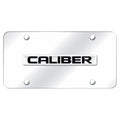 Chrome Name on Chrome License Plate - Officially Licensed for Dodge Caliber
