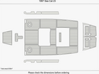 EVA Pads for Sea Cat 23 (1997) - Swim Platform Cockpit Faux Flooring Mat