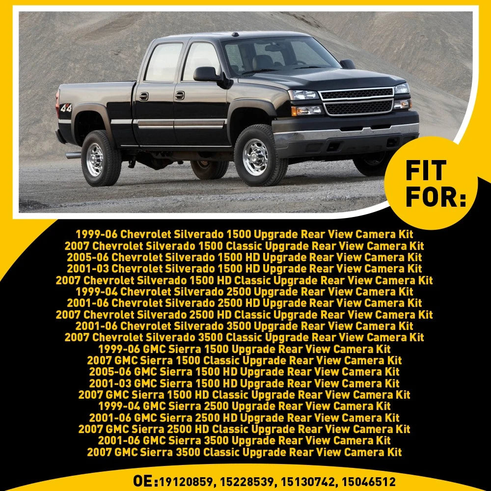 Tailgate Backup Camera for Chevy Silverado (1999-2006)