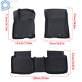 Set of 3 TPE Floor Mats Liner for Ford Escape (2020–2025) All Weather Black